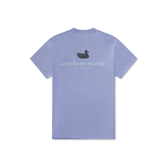 The Southern Marsh Men's Seawash Authentic Tee in Dark Bluebonnet