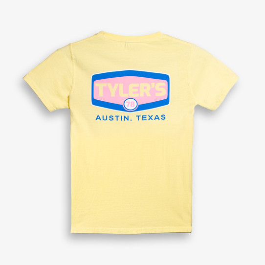 TYLER'S Youth Gas Logo Tee in Lemon