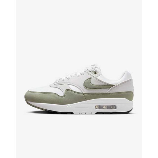 The Nike Women's Air Max 1 Shoes in the Light Army Green Colorway