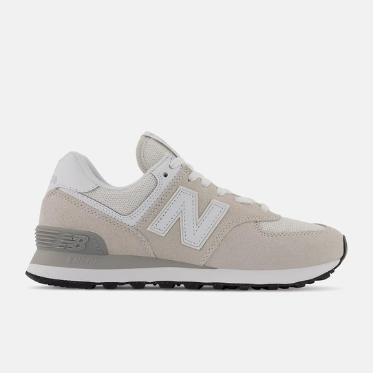The New Balance Women's 574 Shoes in Nimbus Cloud and White