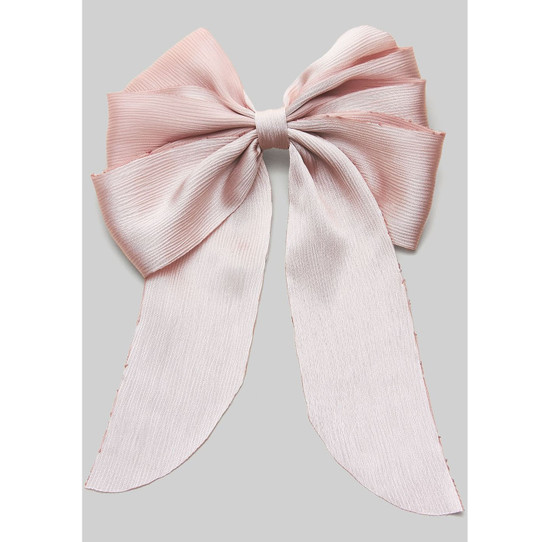 Coquette Ripple Bow Hair Clip in Pink