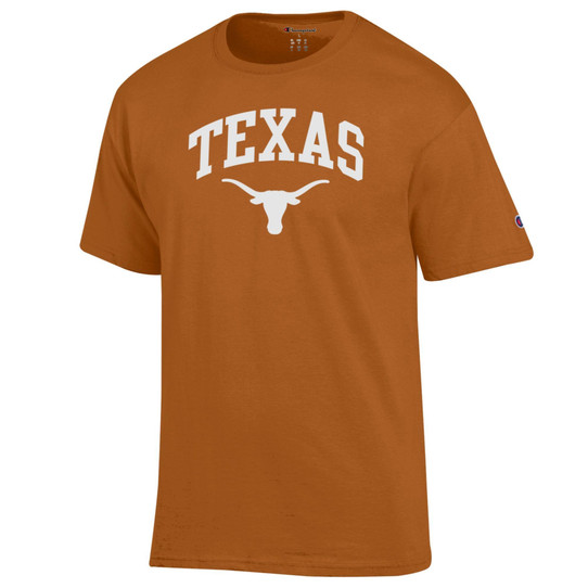 Texas Longhorns Arch Logo Jersey Champion Tee in Burnt Orange