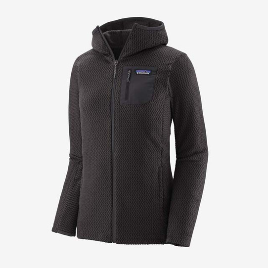 Patagonia Women's R1 Air Full-Zip Hoody in Black colorway