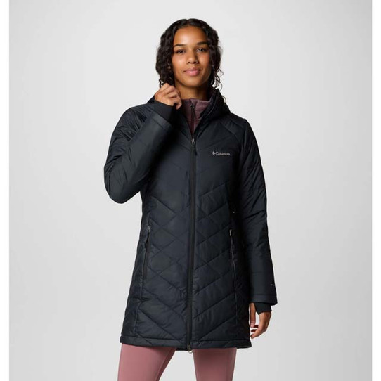 Columbia Women's Heavenly™ Long Hooded Jacket in Black colorway