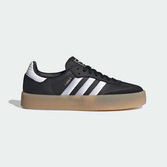 adidas Women's Sambae Shoes Black and White quarter view