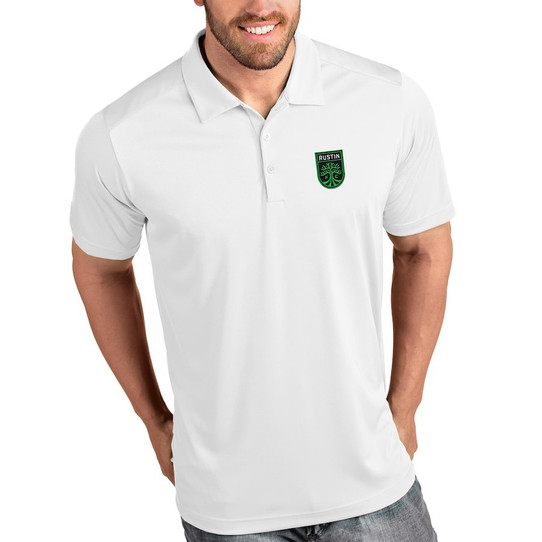 Antigua Men's Austin FC Era Polo in White