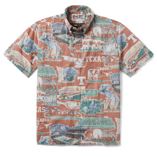 Reyn Spooner Men's University of Texas Scenic Woven Shirt