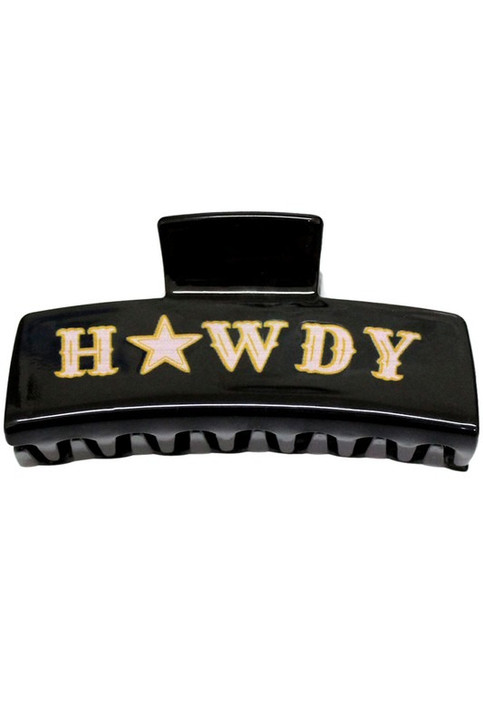 Howdy Hair Claw Clip in Black