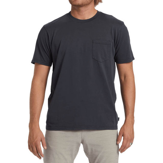 The Billabong Men's Essential Wave Washed Short Sleeve Pocket T-Shirt in the colorway Black