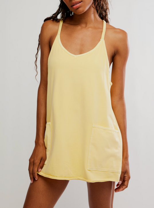 FP Movement Women's Hot Shot Mini Dress in Sunlit Yellow