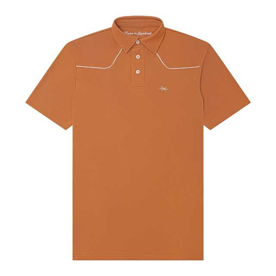 The Texas Standard Men's Lariat Western Polo in Burnt Orange