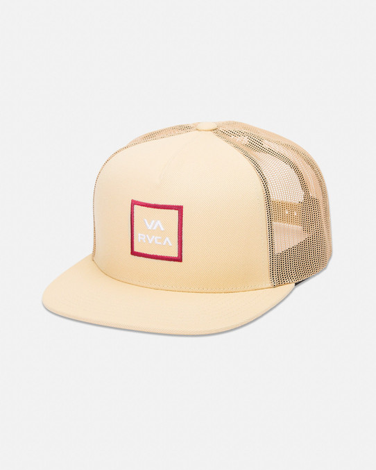 RVCA Men's VA All The Way Trucker Hat Khaki side view