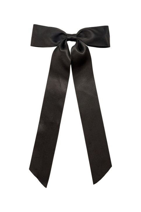 Violet & Brooks Sloane Bow Barrette in Black