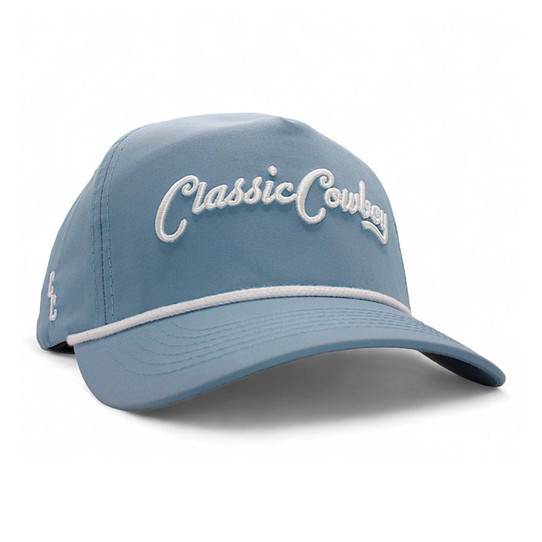 Classic Cowboy The Carolina Roper Snapback Hat in Blue/White