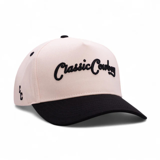 Classic Cowboy The Kelce Snapback Hat in Off White/Black