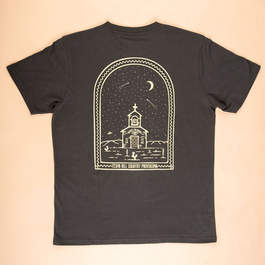 Texas Hill Country Provisions Men's Dust to Dust Feather Grass Tee in Vintage Black