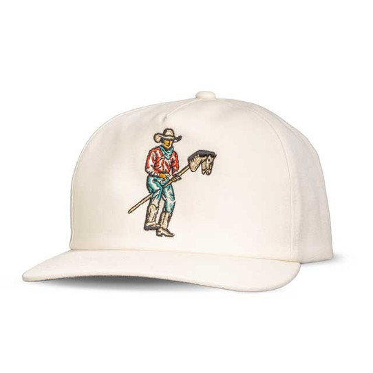 Sendero Provisions Co. Stick Horse Snapback Hat Cream White angle view