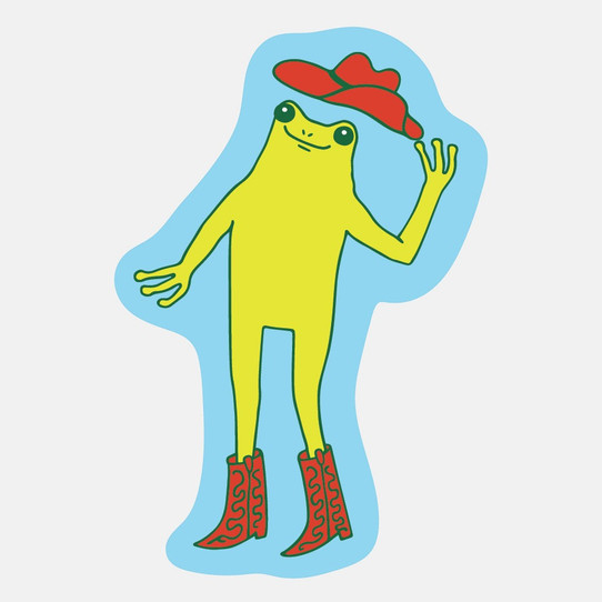 The Good Twin Yeehaw Froggy Sticker