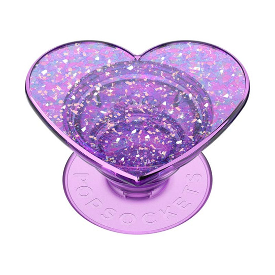 PopSockets Phone Grip in Iridescent Confetti Dreamy Heart close-up