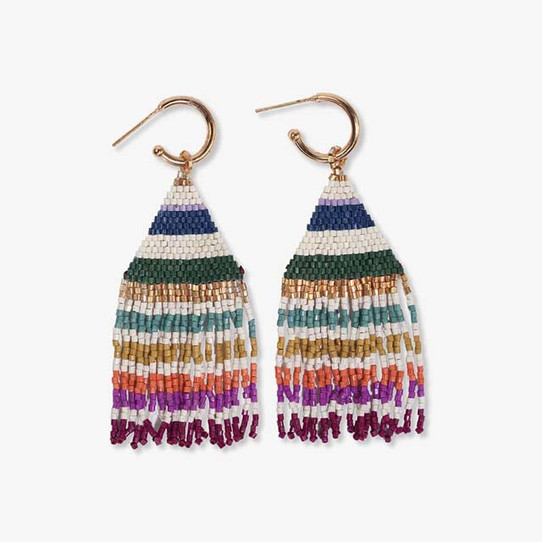 Ink & Alloy James Mini Hoop Beaded Earrings side view