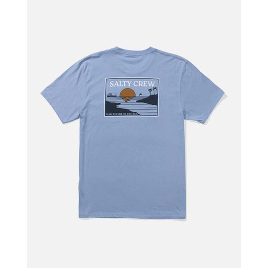 The Salty Crew Men's Reflection Tee in Marine Blue