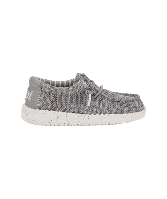 HeyDude Toddlers' Wally Stretch Sox Shoes Grey side view