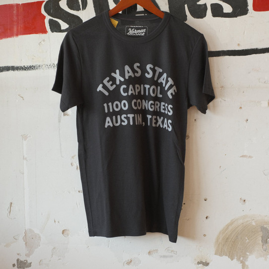 Norman Roscoe Texas State Capitol T-Shirt Black back view