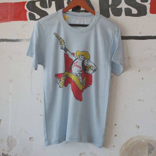 Norman Roscoe Kids' Texas Cowboy T-Shirt in Light Blue