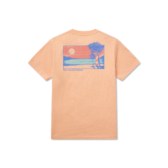 Southern Marsh Boys' Endless Summer Tee in Washed Sherbet detail view