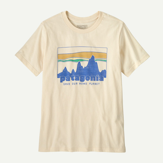 Patagonia Kids' '73 Skyline Tee Undyed White front