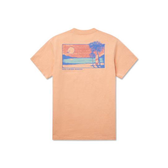 Southern Marsh Men's Endless Summer Pocket Tee Washed Sherbet detail