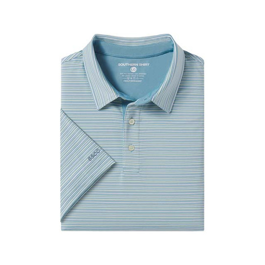 The Southern Shirt Men's Sawgrass Stripe Polo in Maui Lime