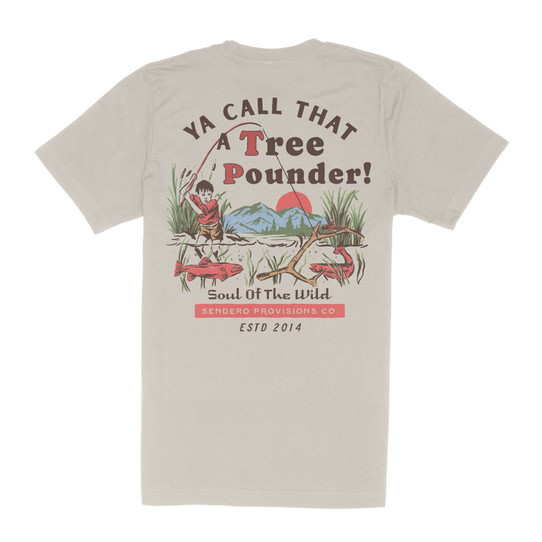 The Sendero Provisions Co. Men's Tree Pounder Tee in Sand