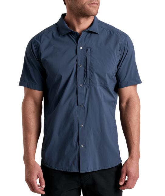 KUHL Men's Driftr Short Sleeve Shirt Pirate Blue detail