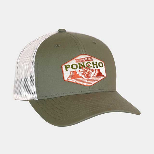 Poncho Outdoors Ocotillo Trucker Hat in Green back view