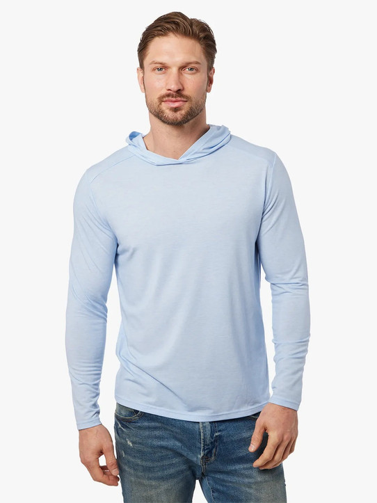 The Fair Harbor Men's Seabreeze Hoodie in Blue Glow