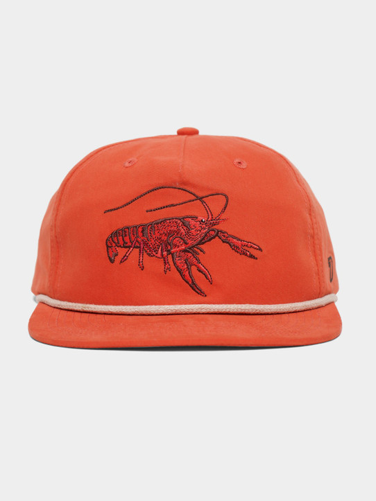 Duck Camp Crawfish Snapback Hat Red detail view