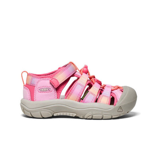 Keen Little Kids' Newport H2 Sandals in Pink back view