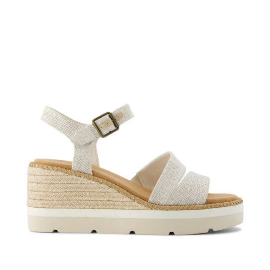 TOMS Women's Darya Wedge Sandal in Natural Yarn Dye detail view
