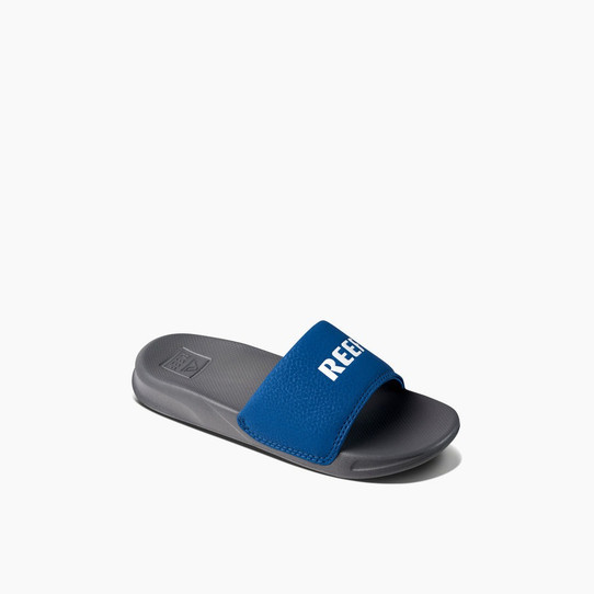 Reef Kids' One Slides Grey and Blue product shot