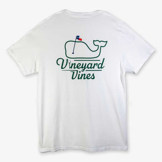 Vineyard Vines Men's Golf Logo Pocket Tee White detail view