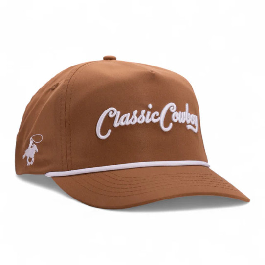 Classic Cowboy The Single Barrel Roper Snapback Hat in Brown
