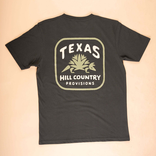 Texas Hill Country Provisions Men's Hill Country Dillo Tee Vintage Black full view