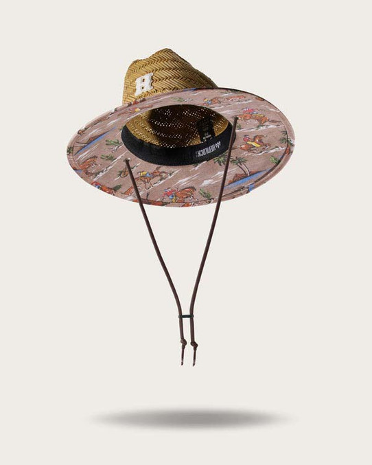 Hemlock Little Kids' Straw Lifeguard Hat Island Cowboy detail