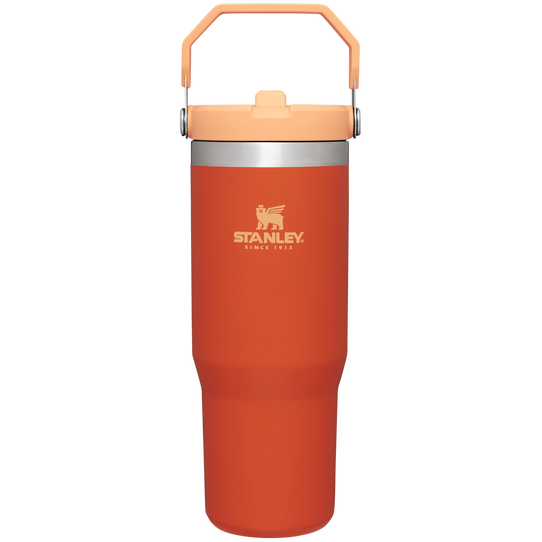 The Stanley IceFlow Flip Straw Tumbler 30 Ounce in Tigerlily Orange