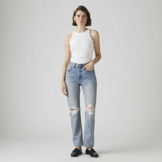 Levi's Women's 501 Original Fit Jeans in Light Wash back view