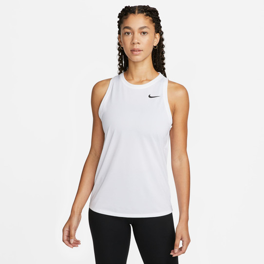 Nike Women's Dri-FIT Training Tank Top in White detail view