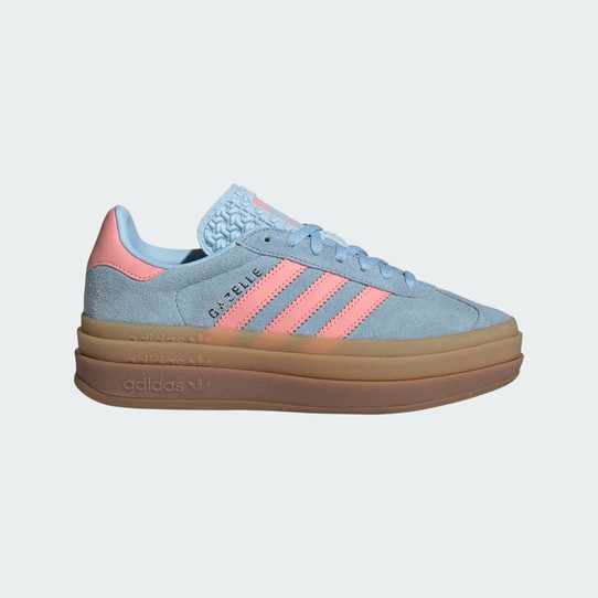 The Adidas Big Kids' Gazelle Bold Shoes in Blue