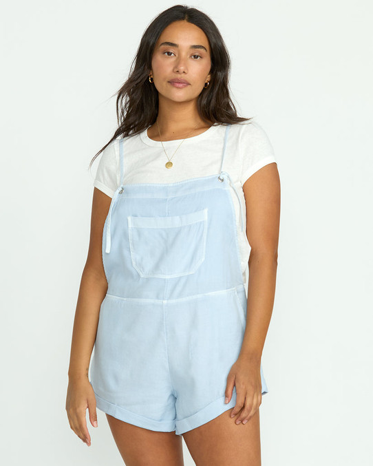 Billabong Women's Wild Pursuit Romper in Washed Chambray