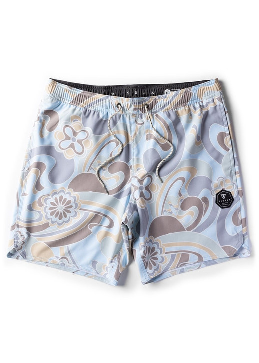 The Vissla Men's Groove Move 16.5 inch Volley Shorts in Light Blue